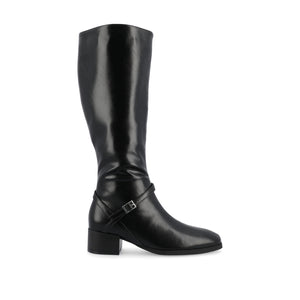 RHIANAH KNEE HIGH BOOTS IN VEGAN LEATHER