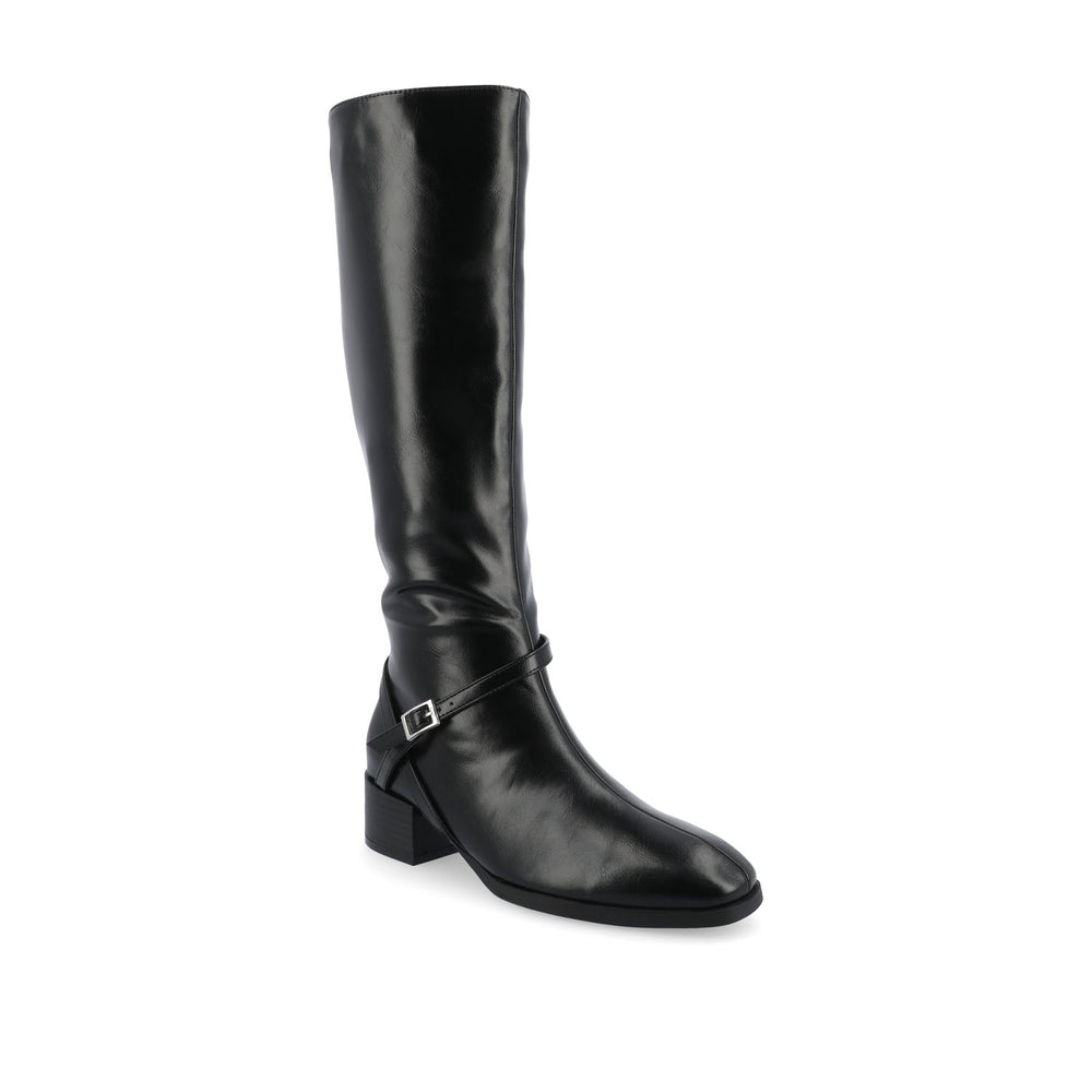 RHIANAH KNEE HIGH BOOTS IN FAUX LEATHER