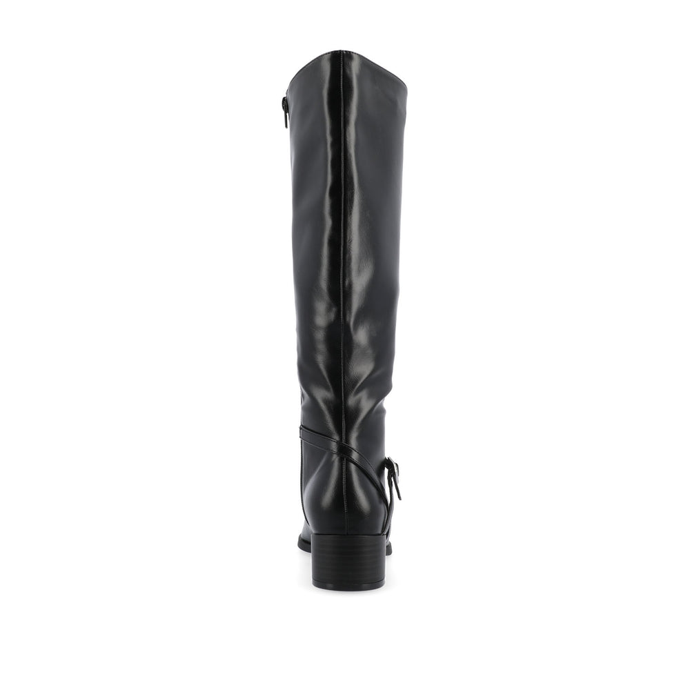 RHIANAH KNEE HIGH BOOTS IN FAUX LEATHER