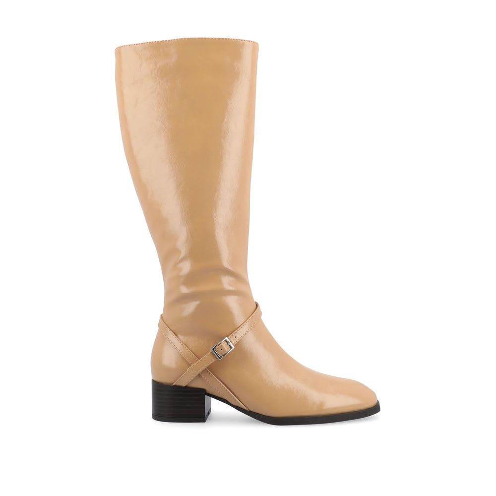 RHIANAH KNEE HIGH BOOTS IN FAUX LEATHER