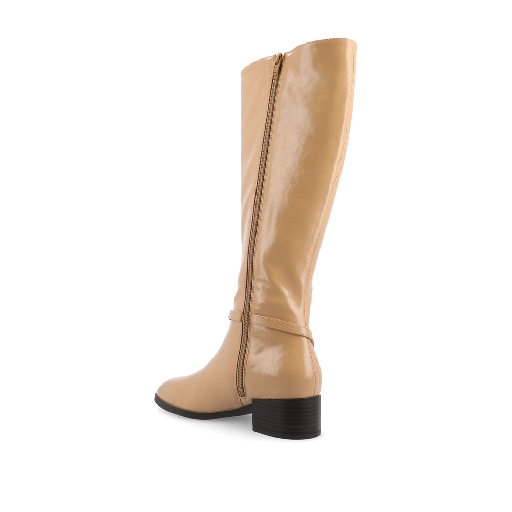 RHIANAH KNEE HIGH BOOTS IN FAUX LEATHER