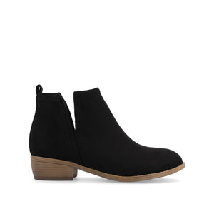 RIMI BLOCK HEELED BOOTIES IN FAUX SUEDE - Black