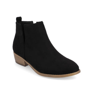 RIMI BLOCK HEELED BOOTIES IN WIDE - Black PU
