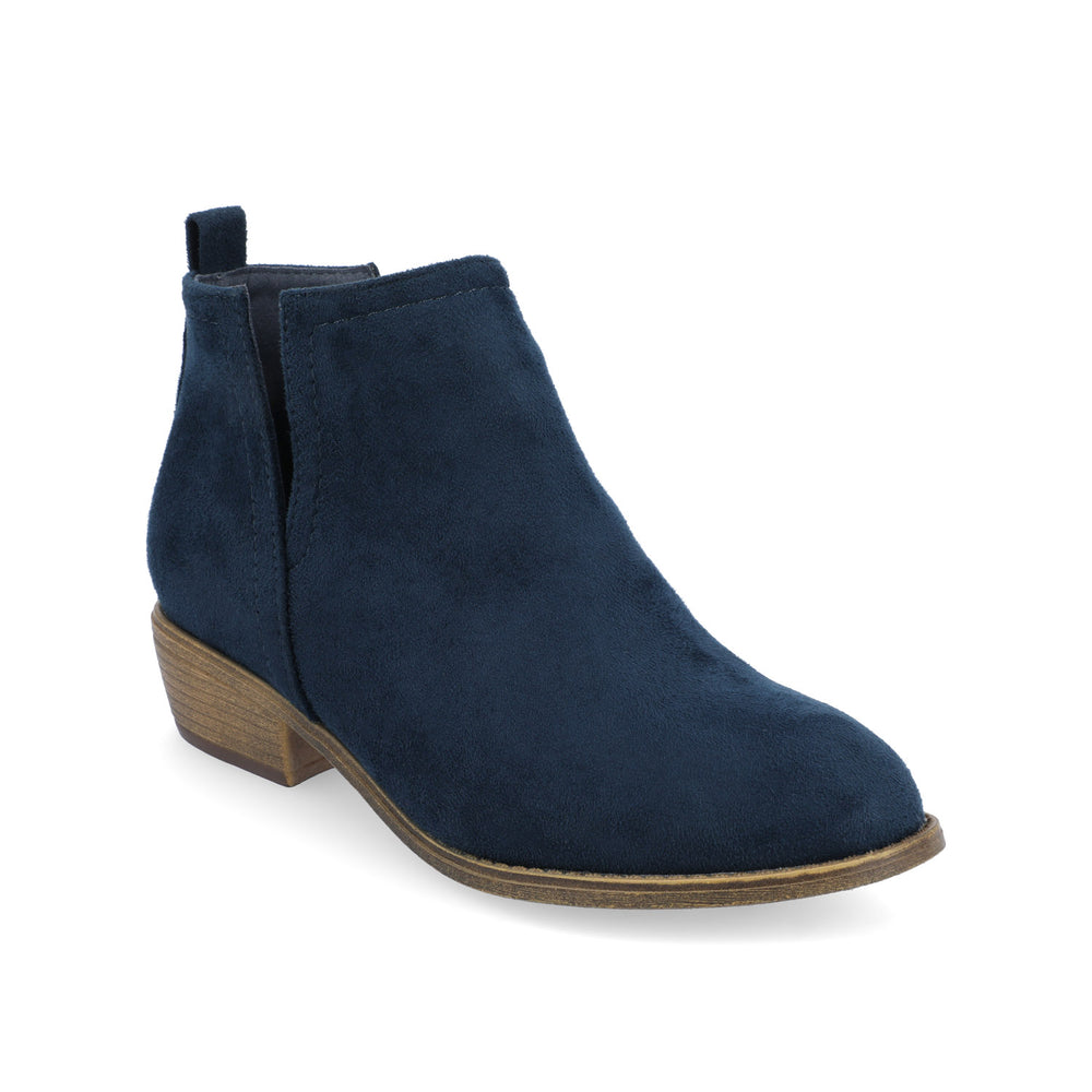 RIMI BLOCK HEELED BOOTIES IN FAUX SUEDE