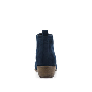 RIMI BLOCK HEELED BOOTIES IN FAUX SUEDE - Blue