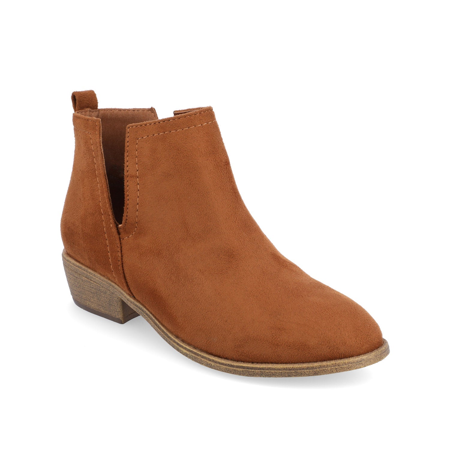 RIMI BLOCK HEELED BOOTIES IN WIDE - Camel
