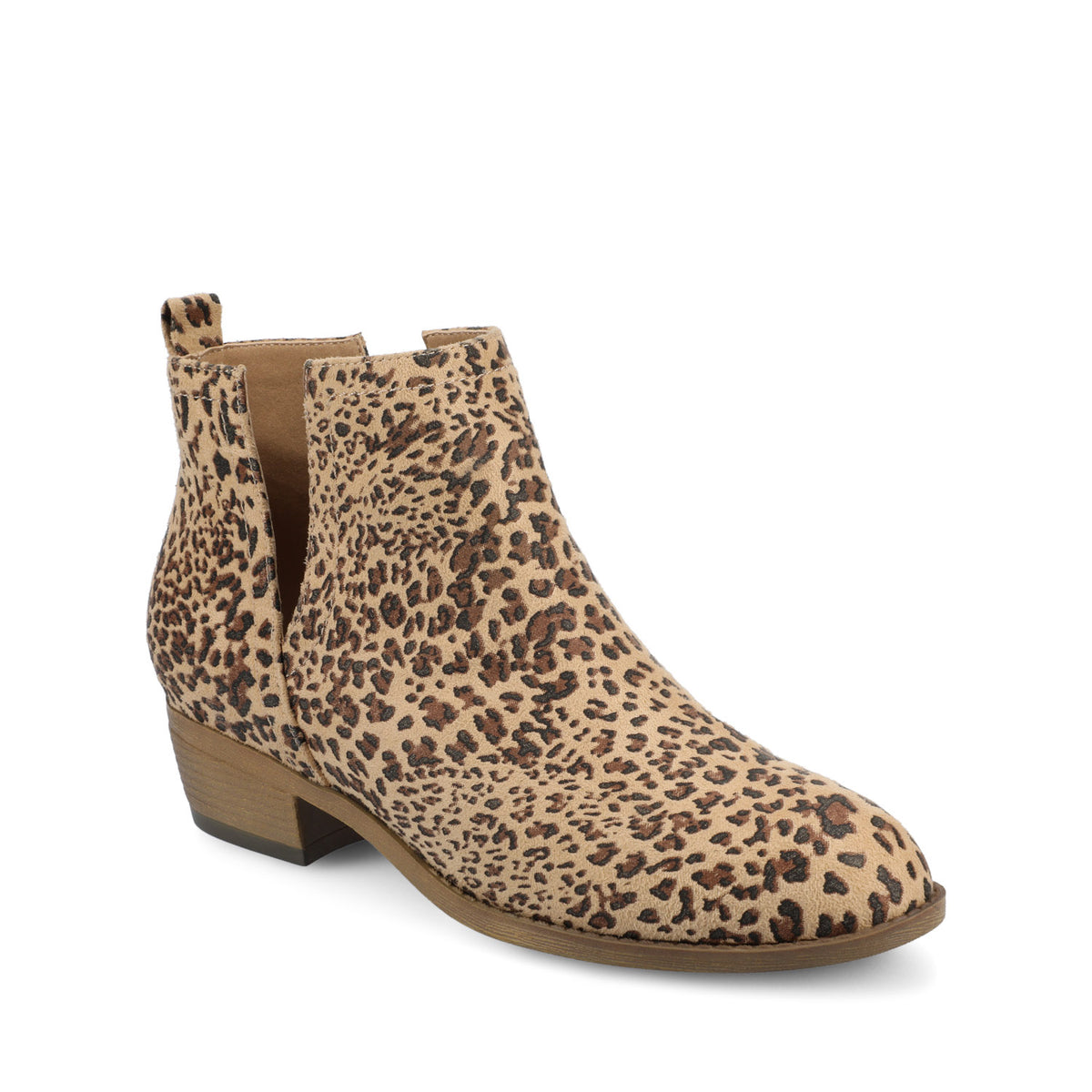 RIMI BLOCK HEELED BOOTIES IN FAUX SUEDE - Cheetah