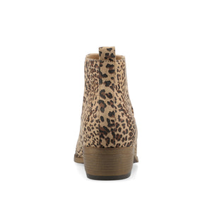 RIMI BLOCK HEELED BOOTIES IN FAUX SUEDE - Cheetah