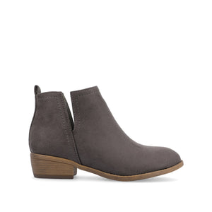 RIMI BLOCK HEELED BOOTIES IN FAUX SUEDE - Grey