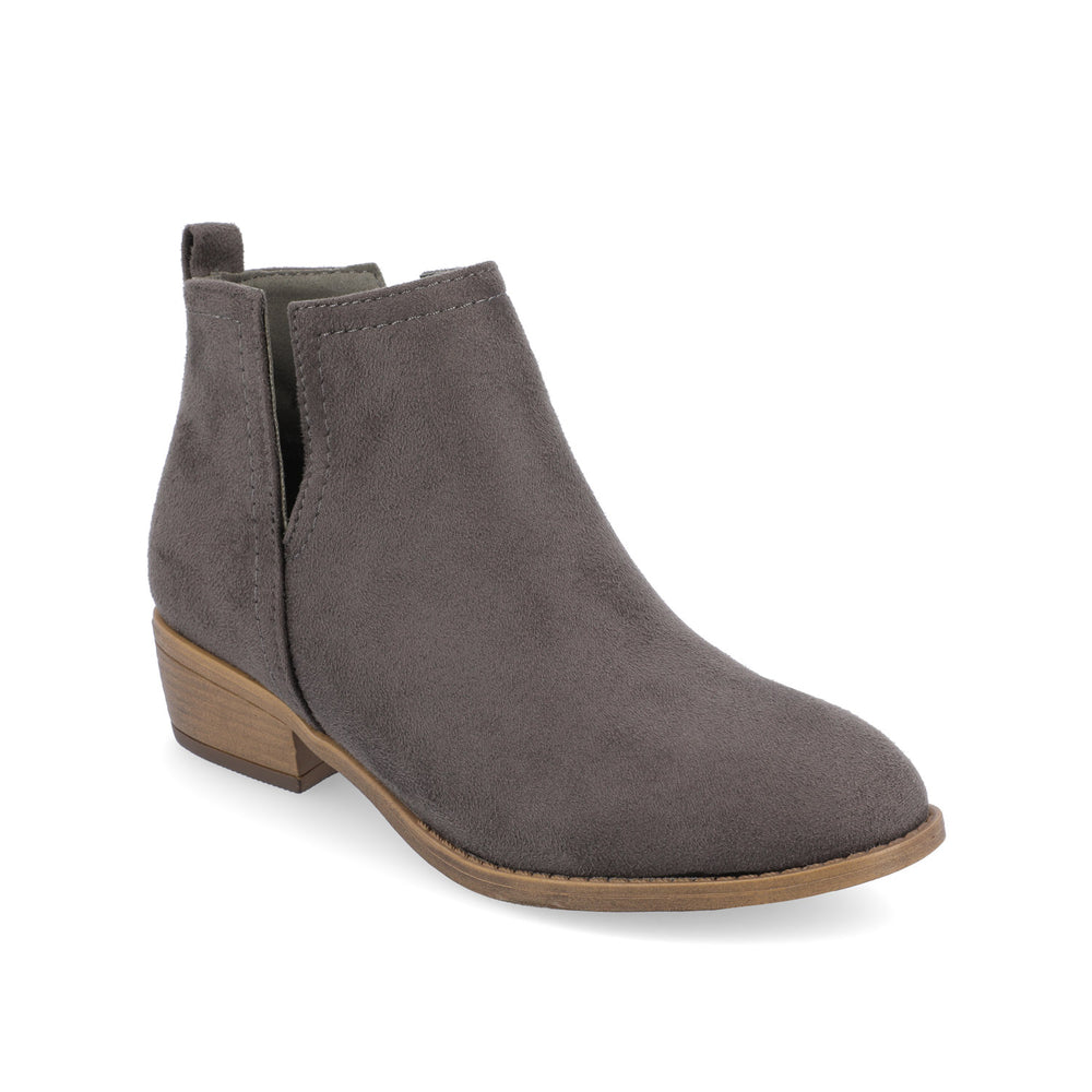 RIMI BLOCK HEELED BOOTIES IN FAUX SUEDE