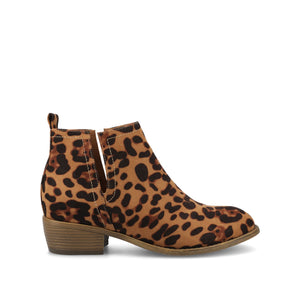 RIMI BLOCK HEELED BOOTIES IN FAUX SUEDE - Leopard