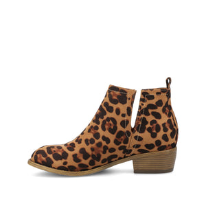 RIMI BLOCK HEELED BOOTIES IN FAUX SUEDE - Leopard
