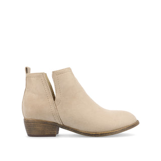 RIMI BLOCK HEELED BOOTIES IN FAUX SUEDE