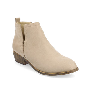 RIMI BLOCK HEELED BOOTIES IN FAUX SUEDE