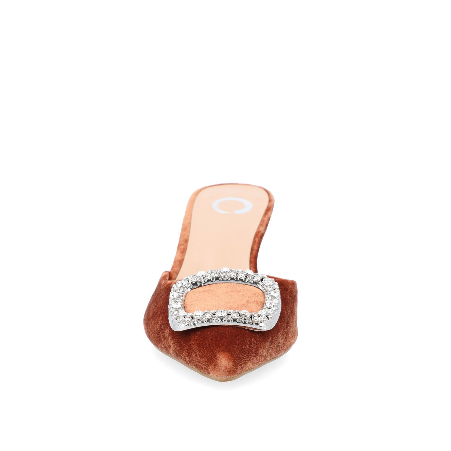 RISHIE KITTEN HEELED MULES IN VELVET - Brown