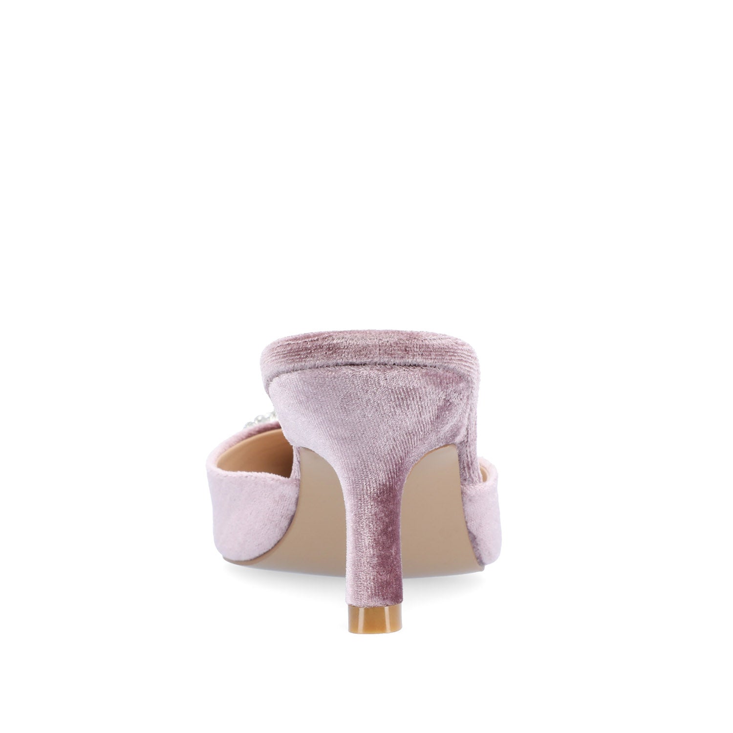RISHIE KITTEN HEELED MULES IN VELVET - Lilac