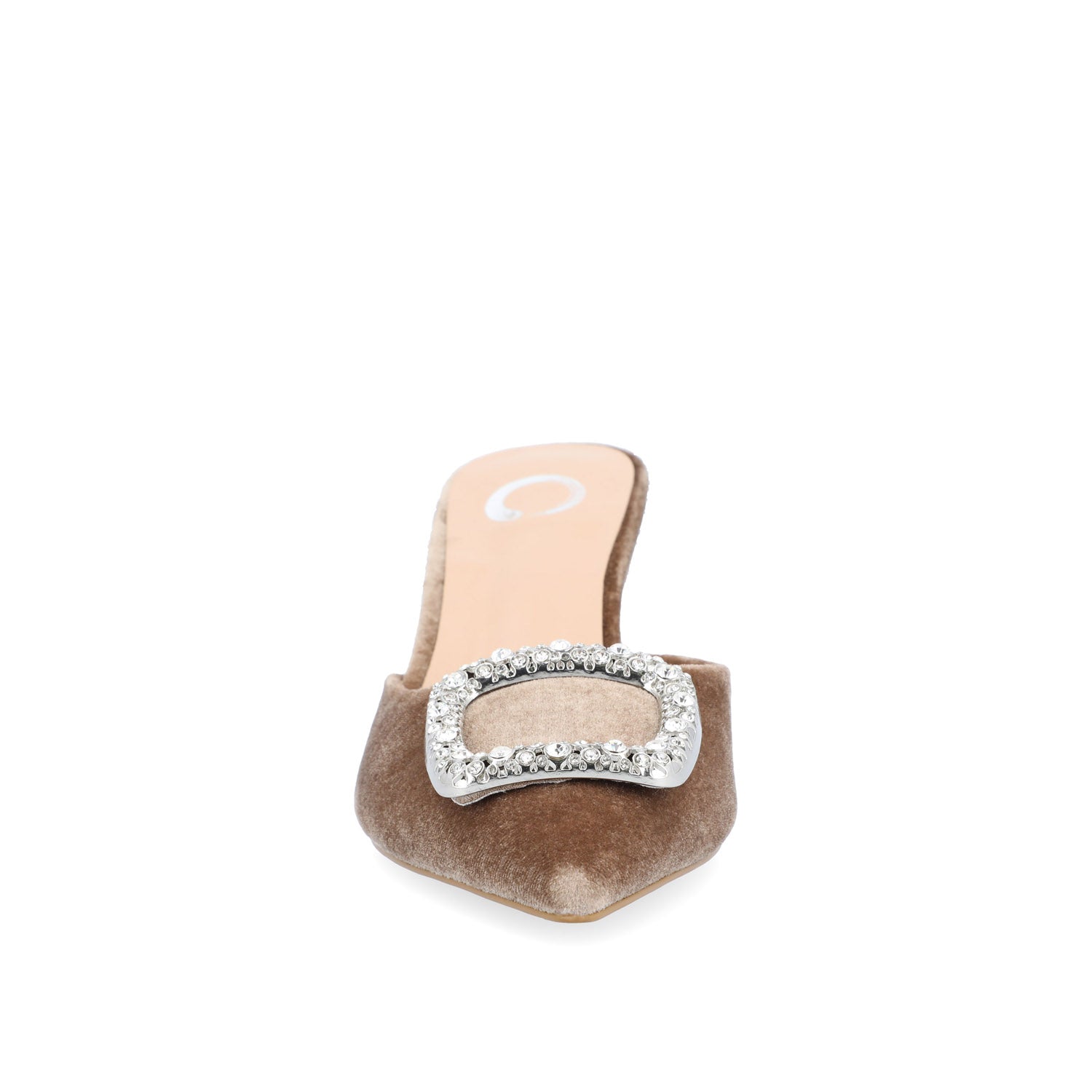 RISHIE KITTEN HEELED MULES IN VELVET - Taupe