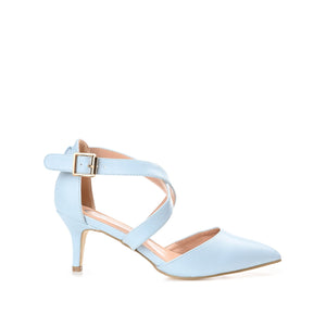 RIVA STILETTO PUMP HEELS IN VEGAN LEATHER - Blue
