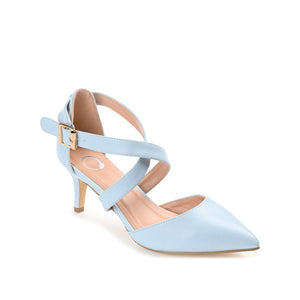 RIVA STILETTO PUMP HEELS IN VEGAN LEATHER - Blue