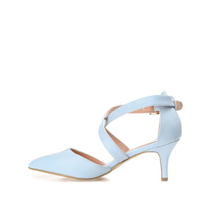 RIVA STILETTO PUMP HEELS IN VEGAN LEATHER - Blue
