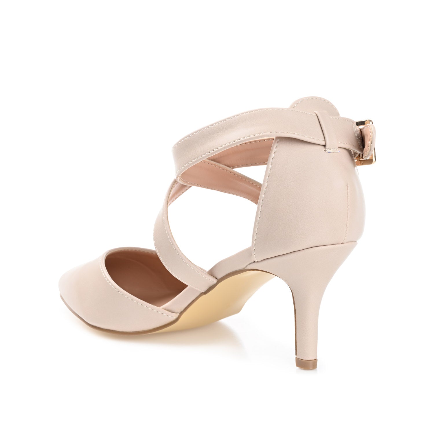 RIVA STILETTO PUMP HEELS IN VEGAN LEATHER - Nude
