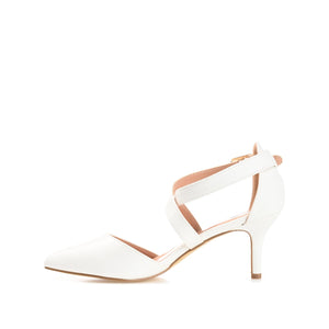 RIVA STILETTO PUMP HEELS IN WIDE - White