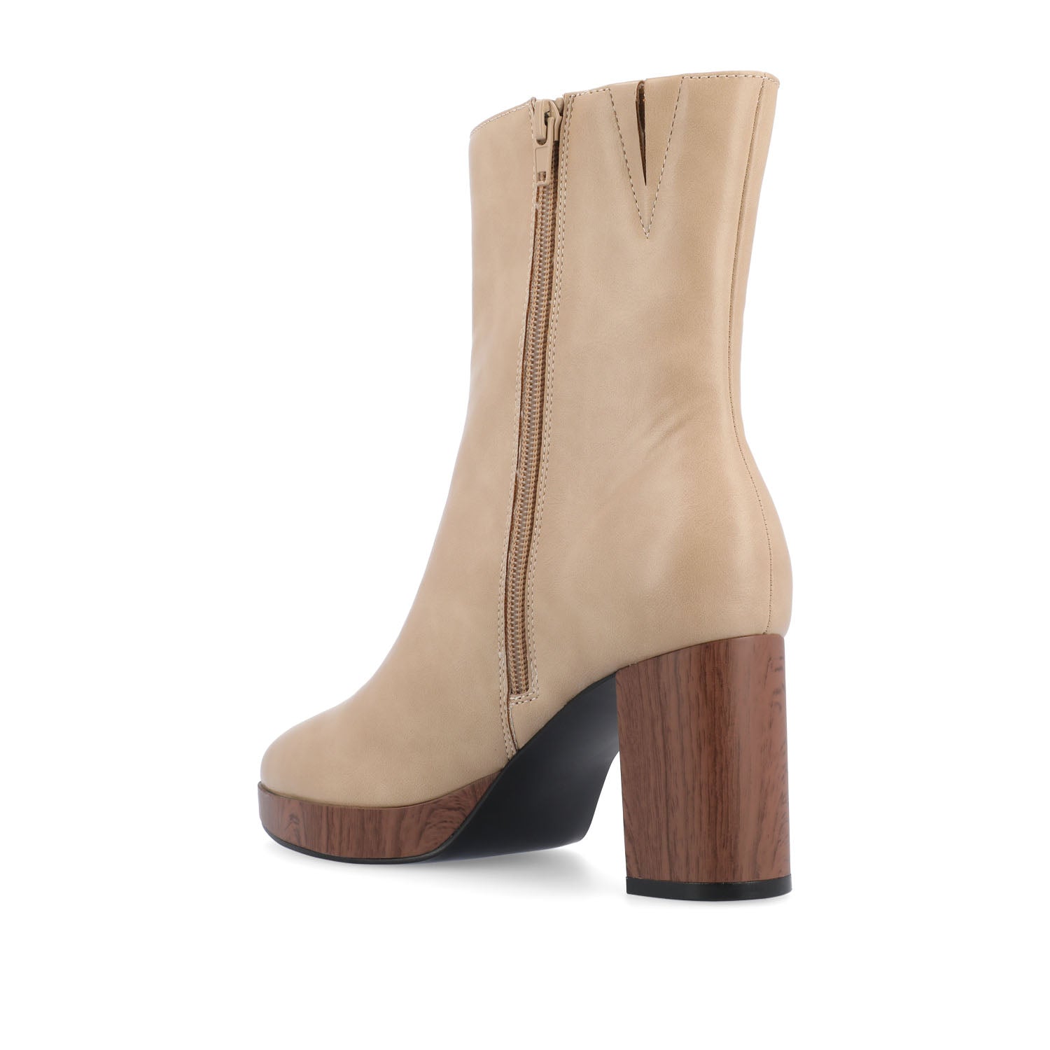 ROMER BLOCK HEEL BOOTIES IN WIDE - Tan