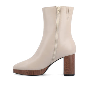 ROMER BLOCK HEEL BOOTIES IN WIDE - Off White