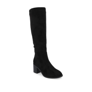 ROMILLY BOOTS IN WIDE-WIDTH & CALF - Black Suede