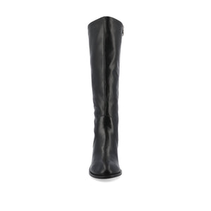 ROMILLY KNEE HIGH BOOTS IN VEGAN LEATHER - Black