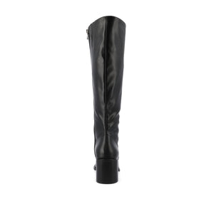 ROMILLY KNEE HIGH BOOTS IN VEGAN LEATHER - Black