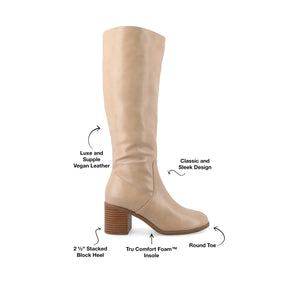 ROMILLY KNEE HIGH BOOTS IN FAUX LEATHER