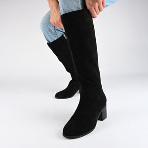 ROMILLY KNEE HIGH BOOTS IN X-WIDE CALF - Tan