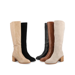 ROMILLY KNEE HIGH BOOTS IN VEGAN LEATHER - Tan