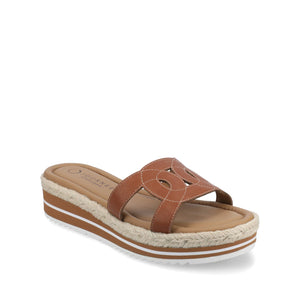 ROSALINDA ESPADRILLE SANDALS - Cognac