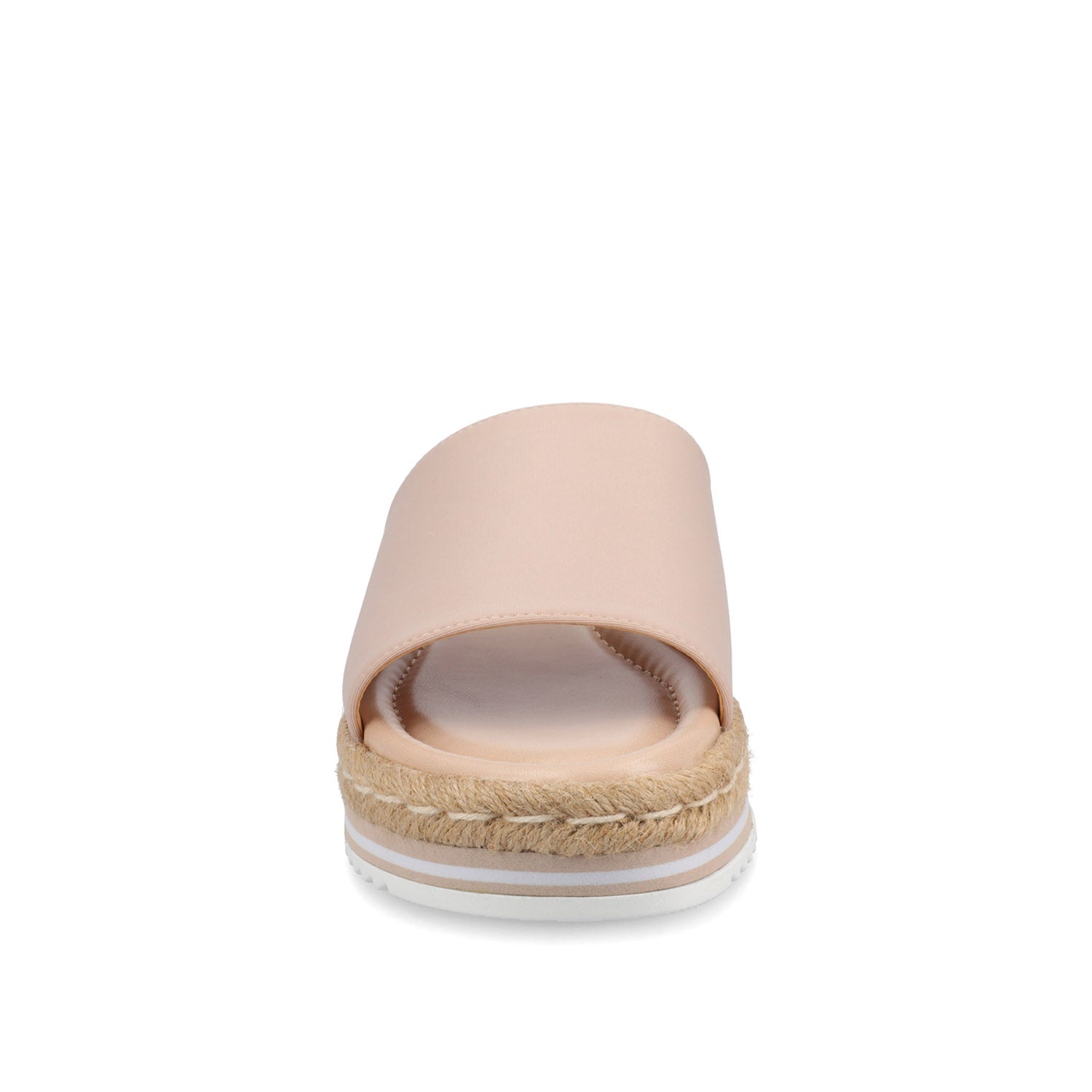 ROSEY ESPADRILLE WEDGE HEELED SLIDE SANDALS - Blush
