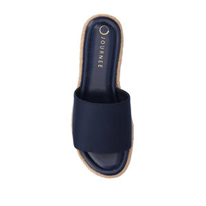 ROSEY ESPADRILLE WEDGE HEEL SANDALS IN WIDE - Navy Nubuck