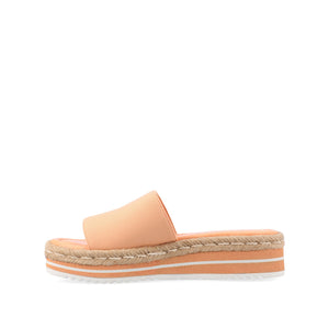 ROSEY ESPADRILLE WEDGE HEEL SANDALS IN STATEMENT IN WIDE - Peach