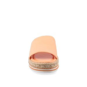 ROSEY ESPADRILLE WEDGE HEEL SANDALS IN STATEMENT IN WIDE - Peach