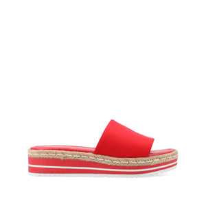ROSEY ESPADRILLE WEDGE HEEL SANDALS IN WIDE - Red