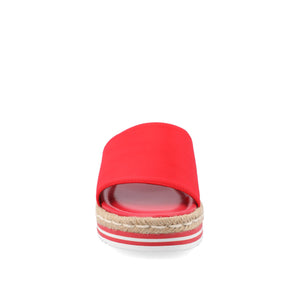 ROSEY ESPADRILLE WEDGE HEEL SANDALS IN WIDE - Red