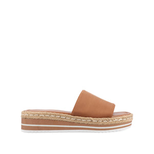 ROSEY ESPADRILLE WEDGE HEEL SANDALS IN WIDE - Tan