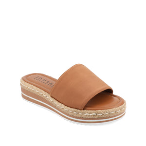 ROSEY ESPADRILLE WEDGE HEEL SANDALS IN WIDE - Tan