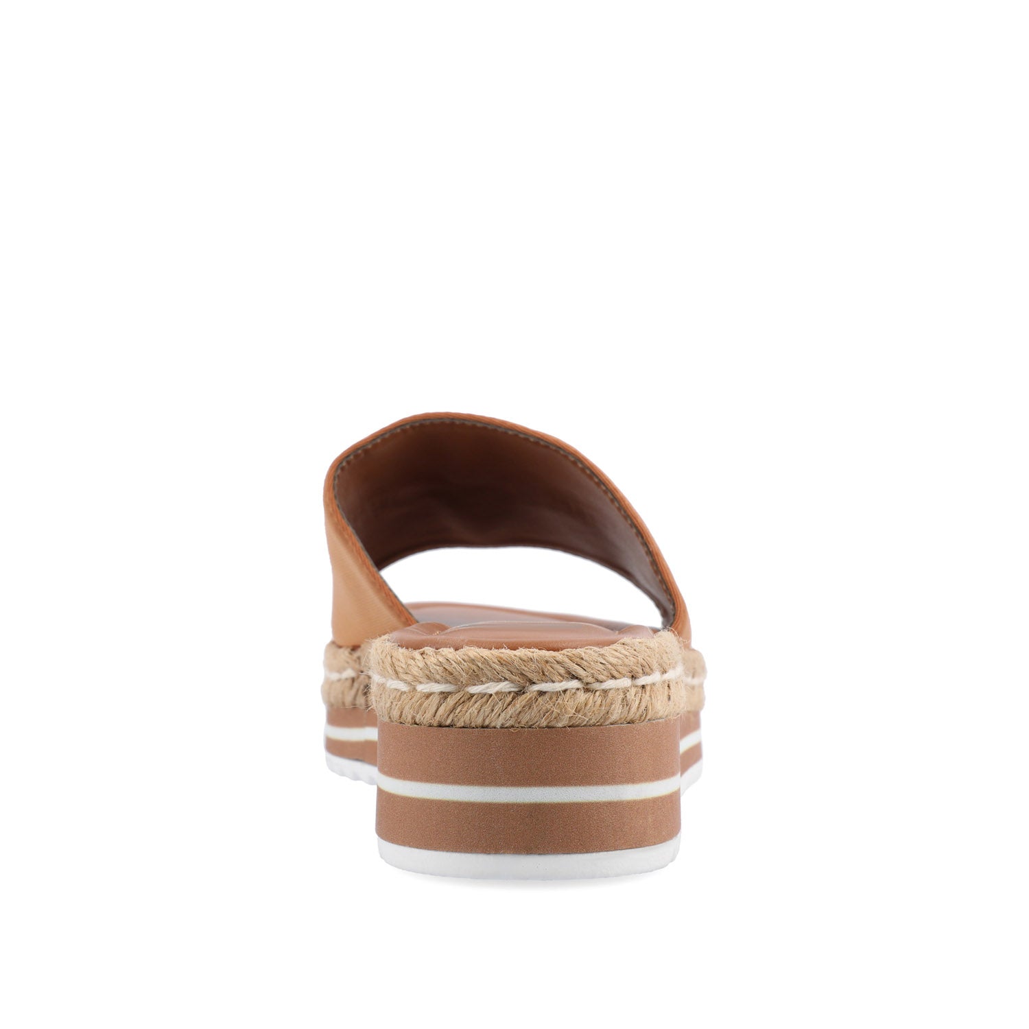 ROSEY ESPADRILLE WEDGE HEELED SLIDE SANDALS - Tan