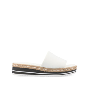 ROSEY ESPADRILLE WEDGE HEEL SANDALS IN WIDE - White