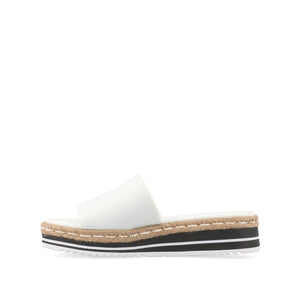 ROSEY ESPADRILLE WEDGE HEEL SANDALS IN WIDE - White