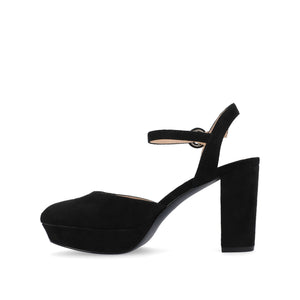 ROSLYNN PLATFORM HEELS IN FAUX SUEDE - Black