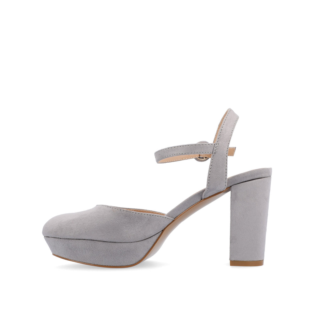 ROSLYNN PLATFORM HEELS IN FAUX SUEDE