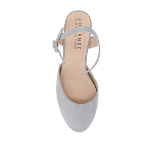 ROSLYNN PLATFORM HEELS IN FAUX SUEDE - Grey