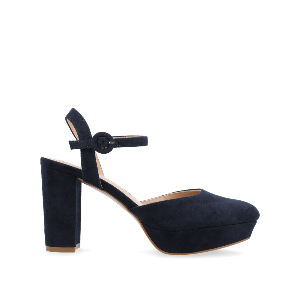 ROSLYNN PLATFORM HEELS IN FAUX SUEDE